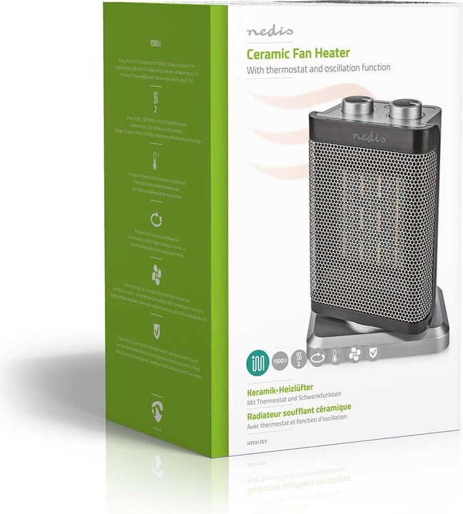 Immagine prodotto Nedis Termoventilatore compatto in ceramica (1500 W)