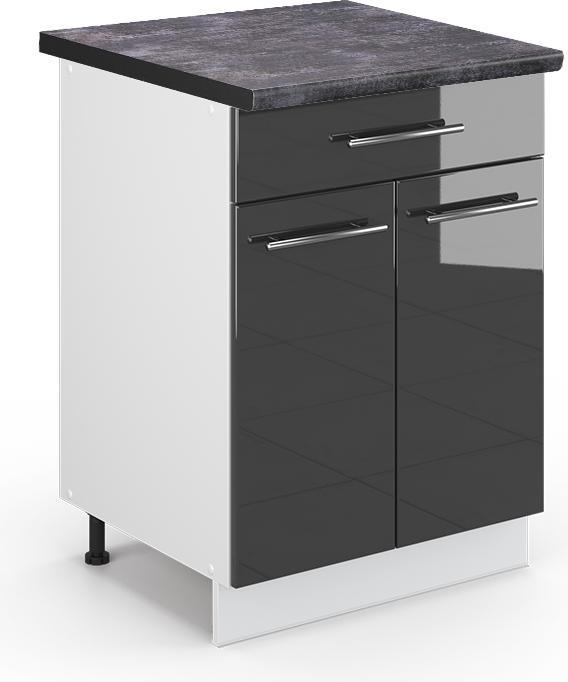 Anthracite high gloss, Charcoal, White