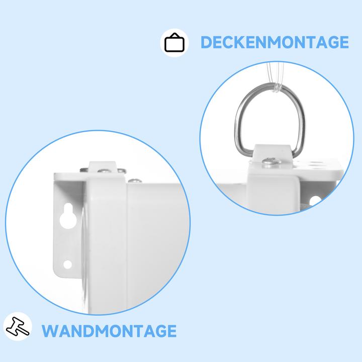 Actual product image Homcom Beamer-Leinwand Kunststoff, Metall Weiss (80", 16:9)
