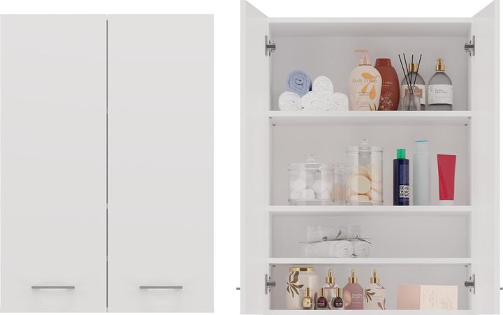 Topeshop Kast boven wasmachine POLA MINI DD 64x30xH90 wit (64 x 30 x 90 cm)