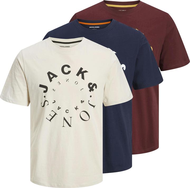 Produktbild Jack & Jones 3er-pack Logo Rundhals T-shirt T-shirt (XS)