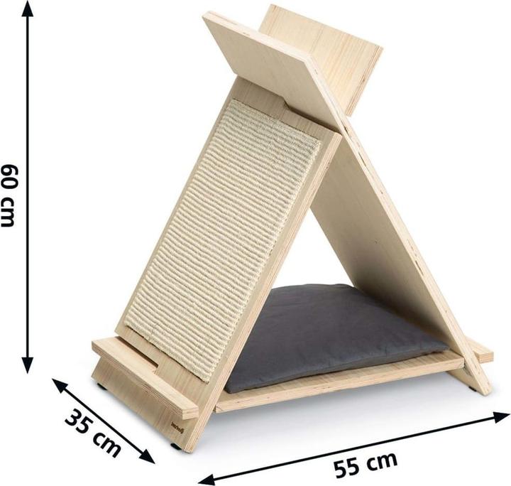 Immagine prodotto Beeztees Legno Rinty (60 cm, Grigio, Beige)