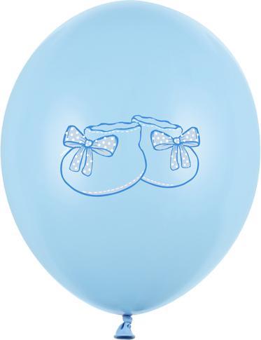 Partydeco Balloons 30cm, Bootee, Pastel Baby Blue (1 pkt / 6 pc.) (1 x)