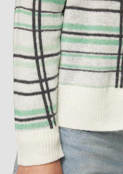 Produktbild s.Oliver Strickjacke Cardigan aus Wollmix mit Karomuster (38)