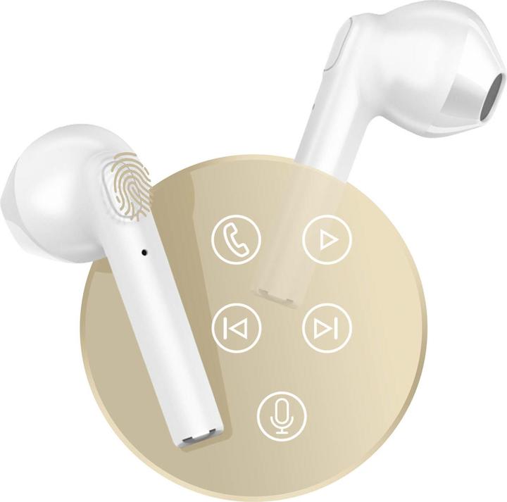 Produktbild Akashi Kabelloses Bluetooth 5.0-Headset, 12 Stunden Akkulaufzeit, – silber (18 h, Kabellos)