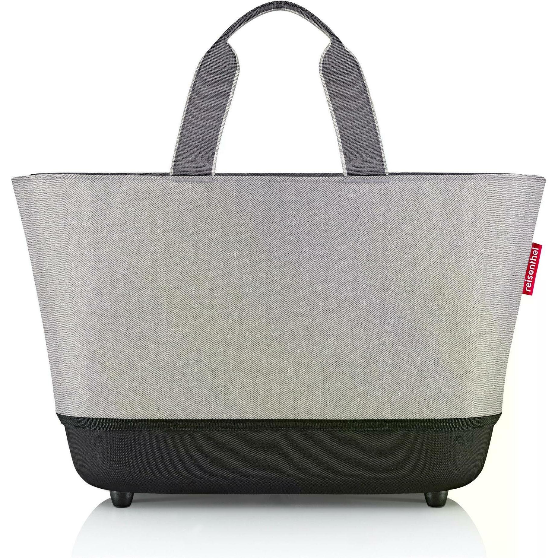 reisenthel, Borsa + Trolley da spesa, shoppingbasket grigio a spina di pesce, Grigio