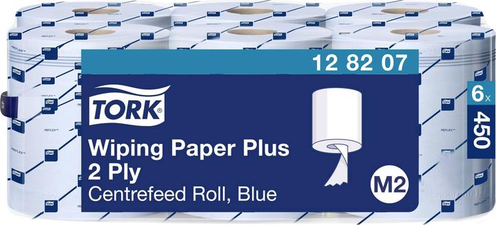 Actual product image Tork Wiping Paper Centre Roll Blue 6x157 (6 x)