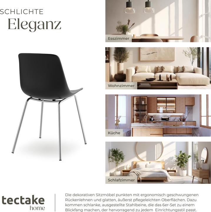 Produktbild tectake Kunststoffstühle Mave