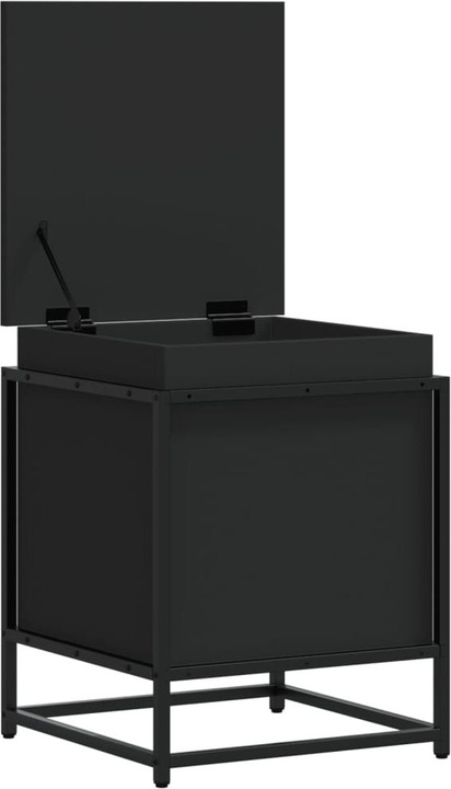 Produktbild VidaXL Aufbewahrungsbox mit Deckel Spielzeugkiste Auflagenbox Kissenbox Schwarz (40 x 40 x 51.5 cm, 82.60 l)