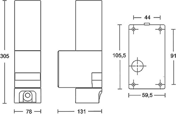 Produktbild Steinel 625 CAM SC ANT 092597 LED-Aussenwandleuchte 14 W Warmweiss (925 lm, IP44)