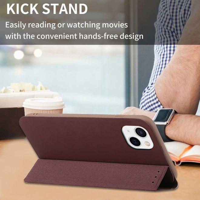 Actual product image MU Classic Triple fold leather book cover sleeve (Apple iPhone 13 mini)