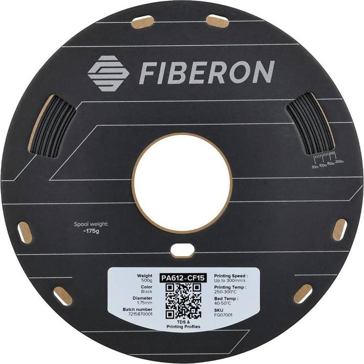Immagine prodotto Polymaker Fiberon™ PA612-CF15 (PA-CF, 1.75 mm, 500 g, Nero)