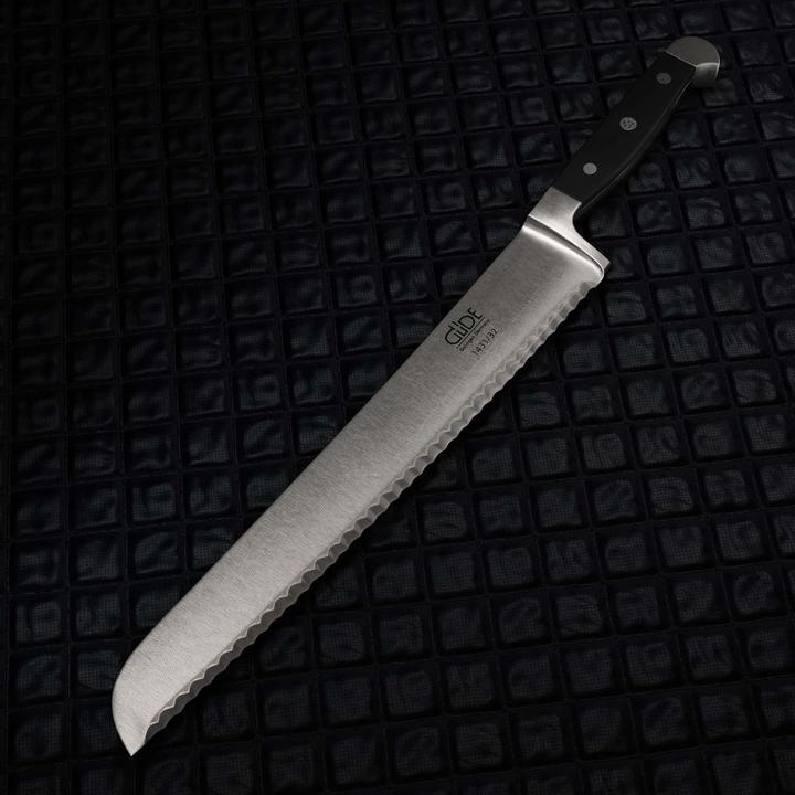 Produktbild Güde Brotmesser "Franz ", geschmiedet, Doppelkropf, Griff: POM schwarz, Linkshänderausführung