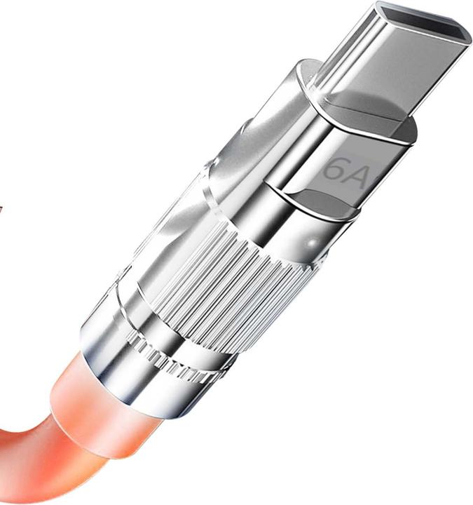 Produktbild Wekome WDC-186 Wingle-Serie – USB-A-zu-USB-C-Schnellladeverbindungskabel 1 m (Orange) (1 m, 100 W)