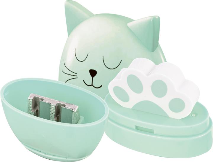 Productafbeelding Roost Puntenslijper met gum 42600 Cat, 3 kleuren