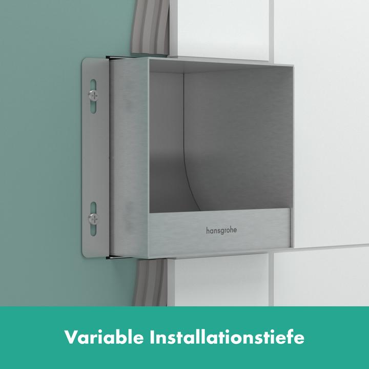 Produktbild hansgrohe HG WC-Papierhalter XtraStoris Original 150x150x140mm Edelstahl gebürstet