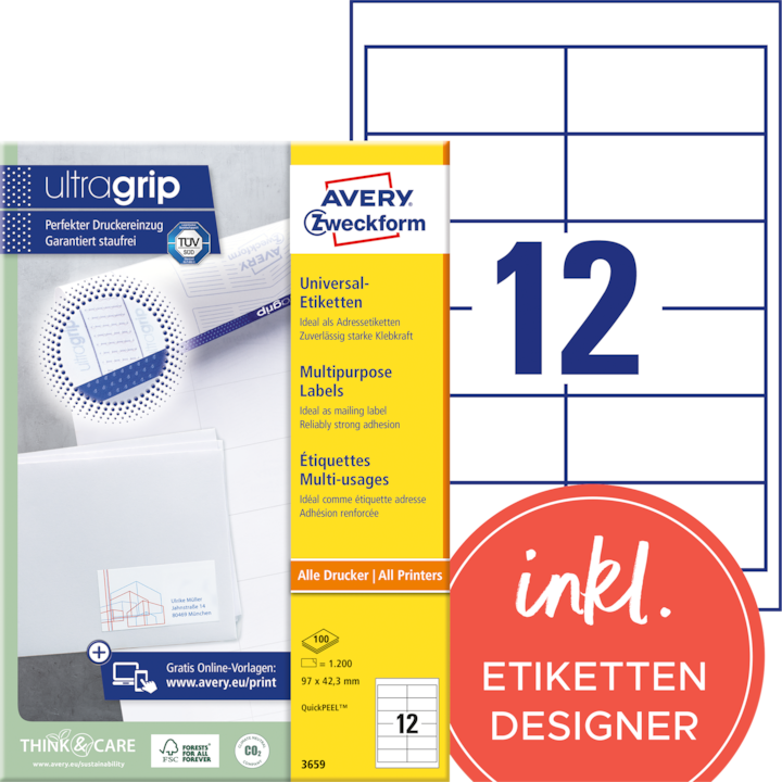Avery Universal-Etiketten