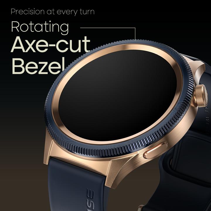 Actual product image Noise NoiseFit Halo 2 Smartwatch Gold Blue (42 mm)