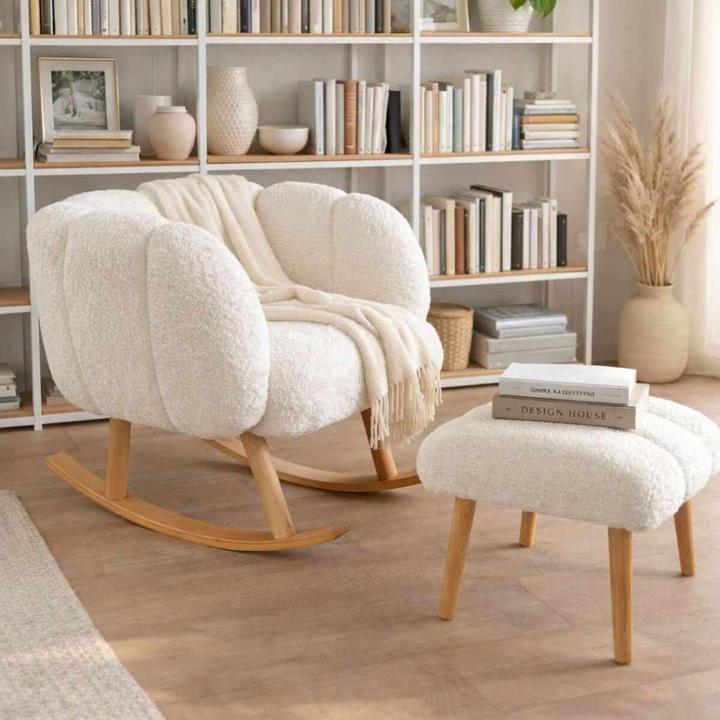 Produktbild Atelier del Sofa Lotus Wing Chair & Pouffe Set (2 Pieces)