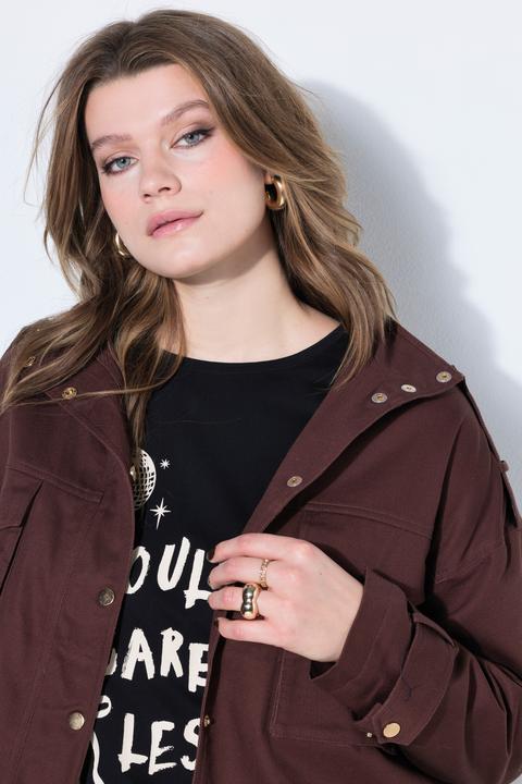 Actual product image Studio Untold Utility-Jacke, oversized, grosse Taschen, Stehkragen (58)
