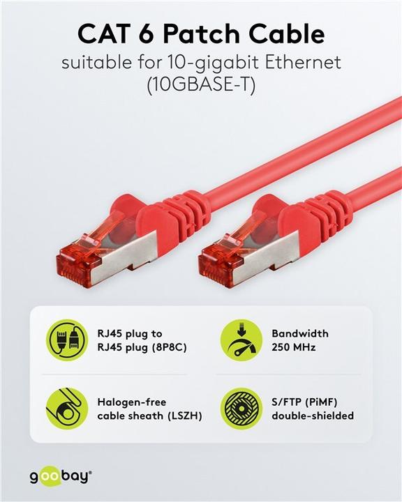 Produktbild Goobay Netzwerkkabel (S/STP, CAT6, 15 m)