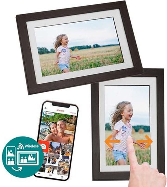 Actual product image Benel Frameo Digital Photo Frame HF-101WB Brown 10.1 Inch (10.10", 1280 x 800 pixels)