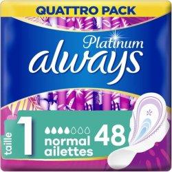Actual product image Always Platinum Normal Women's Pad with Wings 48 Pieces (48 x)
