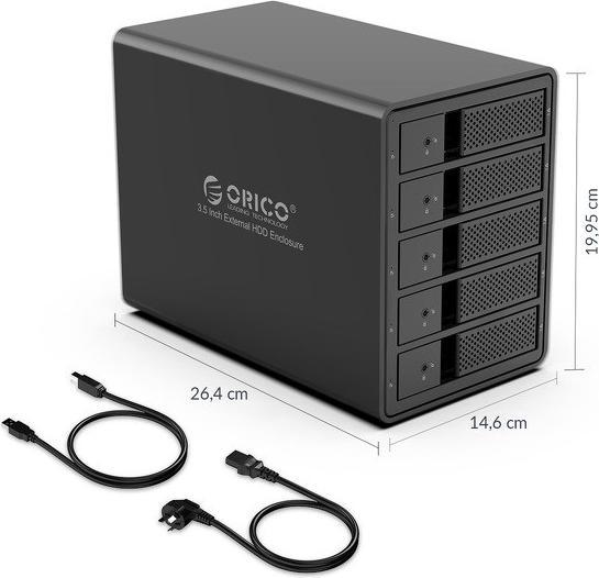 Produktbild Orico Festplatten Dockingstation, Externe USB 3.0 zu SATA Dualschacht Festplatten-Dockingstation für (3.5")