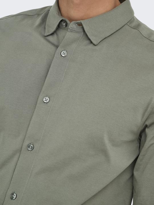 Produktbild Only & Sons Onsrobin Button Under Ss Stretch Shirt (L)