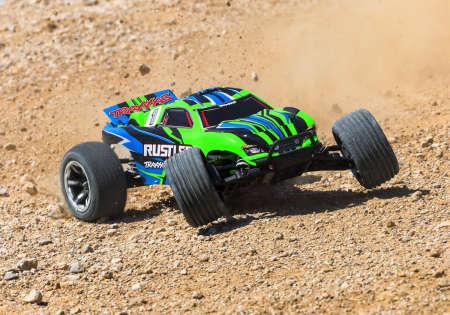 Immagine prodotto Traxxas S.TRUCK RUSTLER HD 1:10 2WD EP RTR VERDE con caricabatterie e batteria USB-C (RTR pronto all'uso)