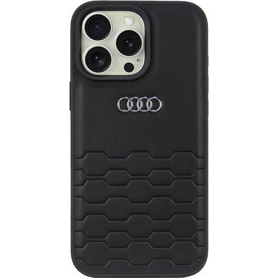 Audi Synthetic Leather iPhone 16 Pro Max 6.9" czarny/black hardcase AU-TPUPCIP16PM-GT/D2-BK (Apple iPhone 16 Pro Max), S...