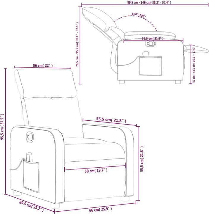 Actual product image VidaXL Massage-Relaxsessel