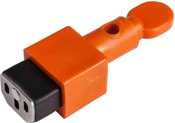 Actual product image Brady Mini lockout security tag, plastic, black & red on white, 50.8 x 63.5 mm, labelling