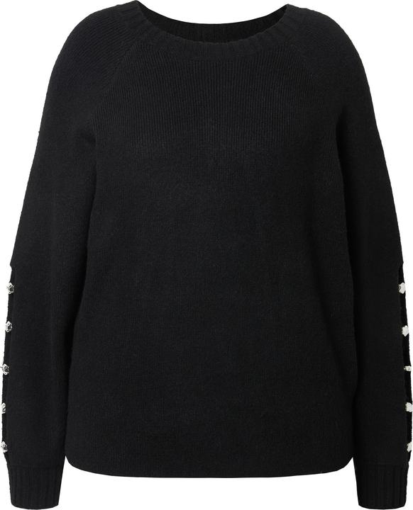 Produktbild Studio Untold Pullover, Boxy Shape, Ballonärmel mit Schlitz und Ziersteinen (54)