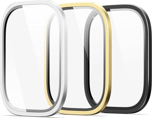 Dux Ducis Flas gehärtetes Glas mit Aluminiumrahmen für Apple Watch Ultra 49 mm – Schwarz