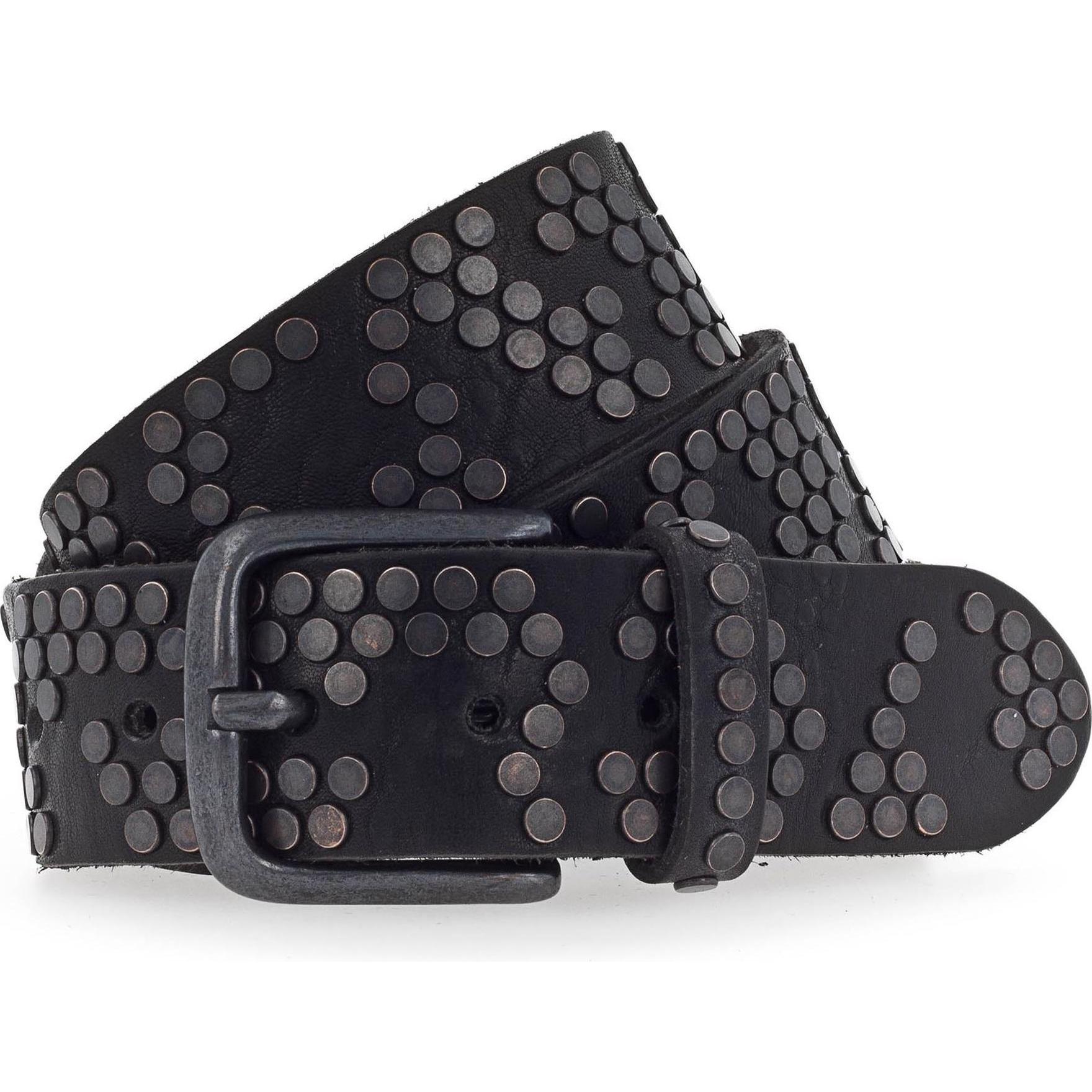 B.Belt, Damen, Gürtel, Nietengürtel Leder, Schwarz, (85)