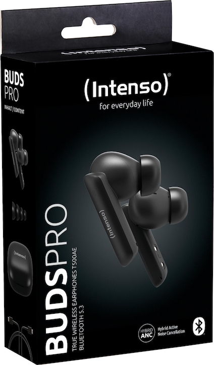 Image du produit Intenso Casque True Wireless Buds Pro T500AE noir (ANC, 9 h, Sans fil)