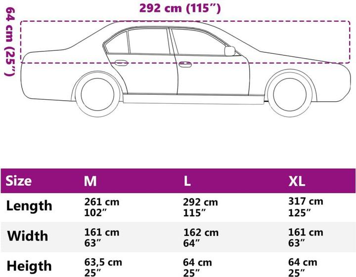 Actual product image vidaXL Car cover half garage with hook L PEVA