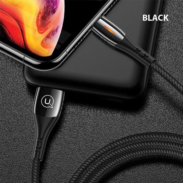 Image du produit Usams USB USB-A Cable - Lightning 1.2m Black (63820-uniw) (1.20 m, USB 3.0)