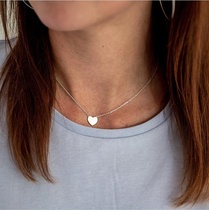Immagine prodotto Glanzstücke München Catena da donna con cuore in argento 40,0 cm di base + 5,0 cm di estensione - 8964 (Argento, 40 - 45 cm)