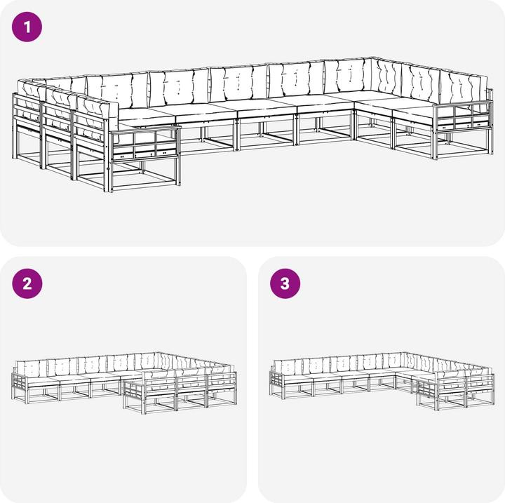 Produktbild vidaXL Outdoor-Sofa