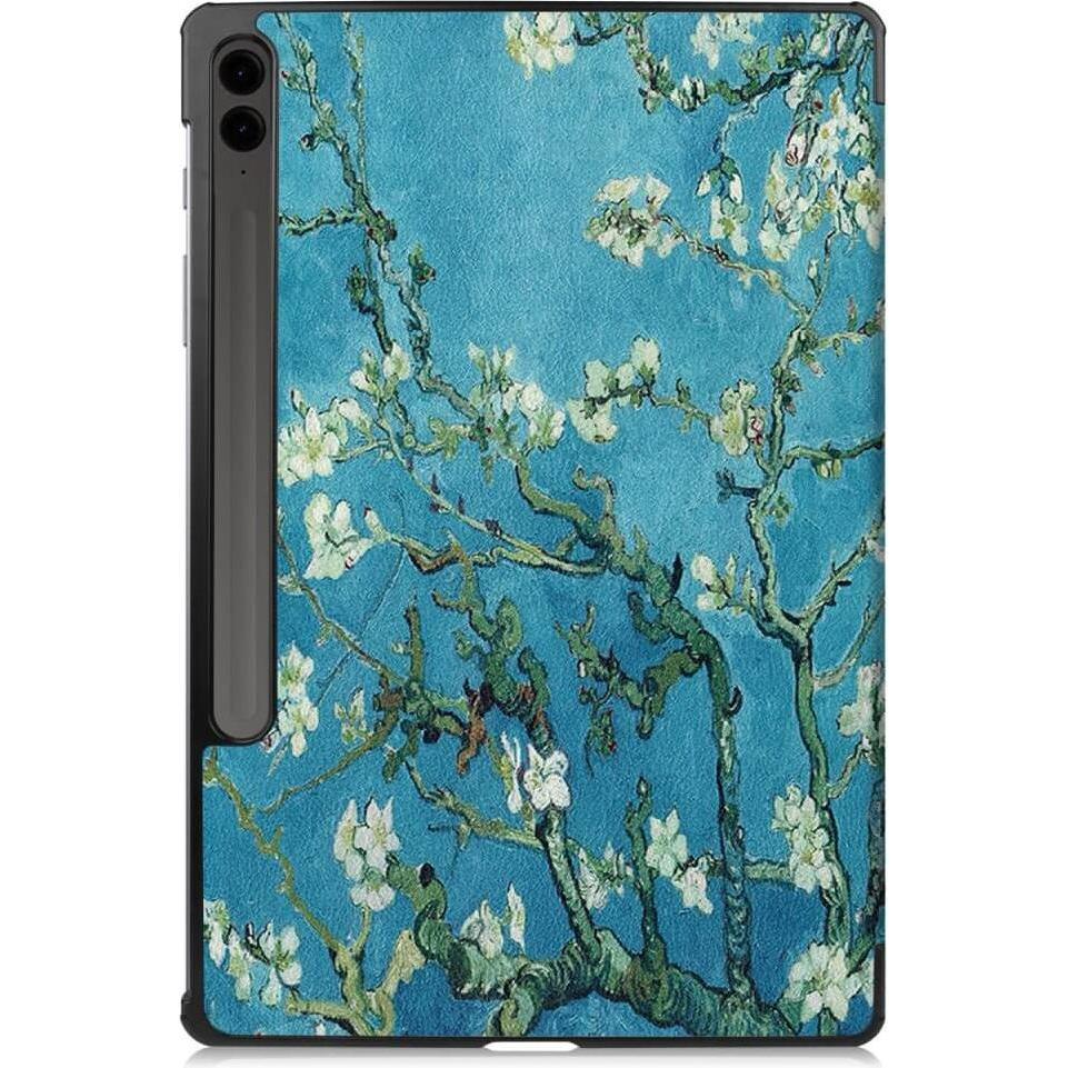 Thumbnail - Cover-Discount Galaxy Tab S9 FE+ - Tri-fold Smart Case Blüten (Galaxy Tab S9 FE+), Tablet Hülle, Mehrfarbig