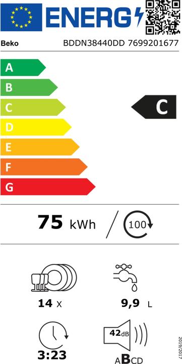 Energie-Label Beko BDDN38440DD