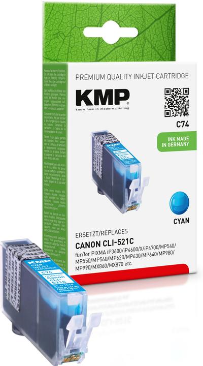 KMP C74 inktcartridge compatibel met Canon CLI-521 C (C)