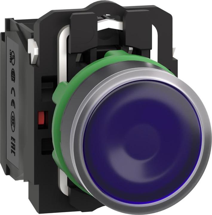 Actual product image Schneider Electric Ill Pushbutton round Blue 1NO/1NC 220V
