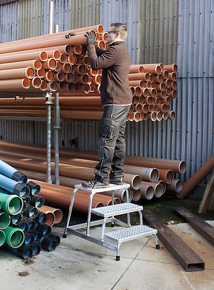 Actual product image Krause Assembly steps, with aluminium grating steps (Scaffolding, 30.50 cm)