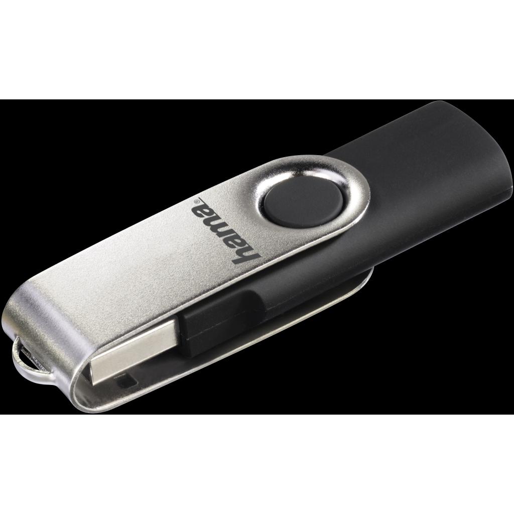 Hama Rotate (8 GB, USB-A, USB 2.0), USB Stick, Schwarz