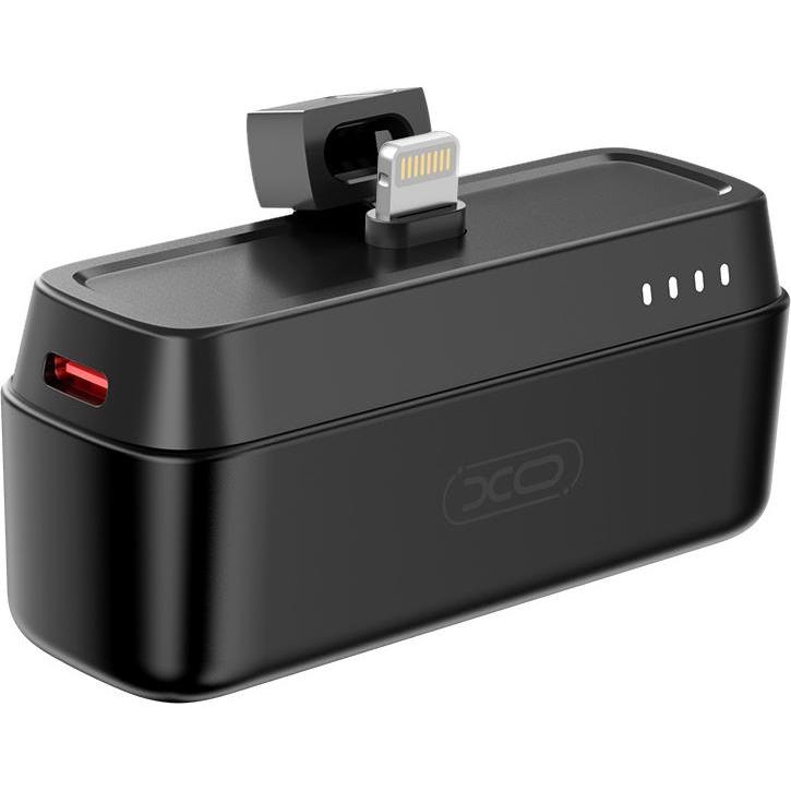 Thumbnail - xO Powerbank mini PR244 20W 5000 mAh mit Lightning-Anschluss schwarz (5000 mAh, 20 W), Powerbank, Schwarz