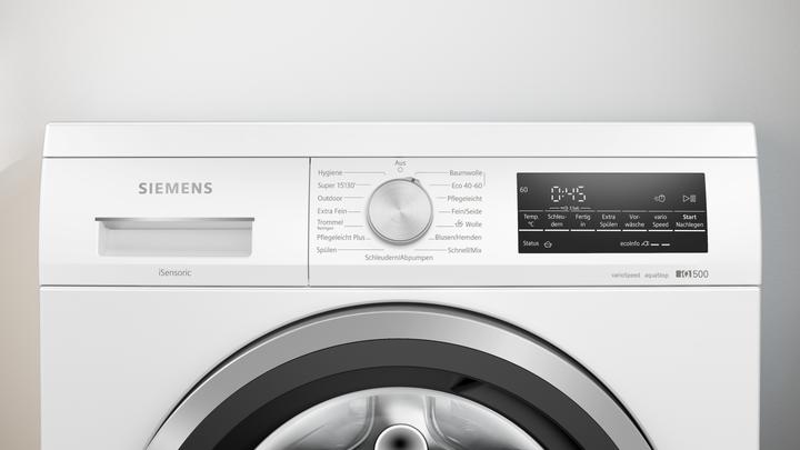 Produktbild Siemens iQ500, washing machine, frontloader fullsize, 8 kg, 1400 rpm, WU14UT71 (8 kg, Links)