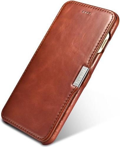 Actual product image iCarer iPhone 8 Plus / 7 Plus - Vintage Side-Open Lederhülle, Braun (Apple iPhone 7 Plus, Apple iPhone 8 Plus)